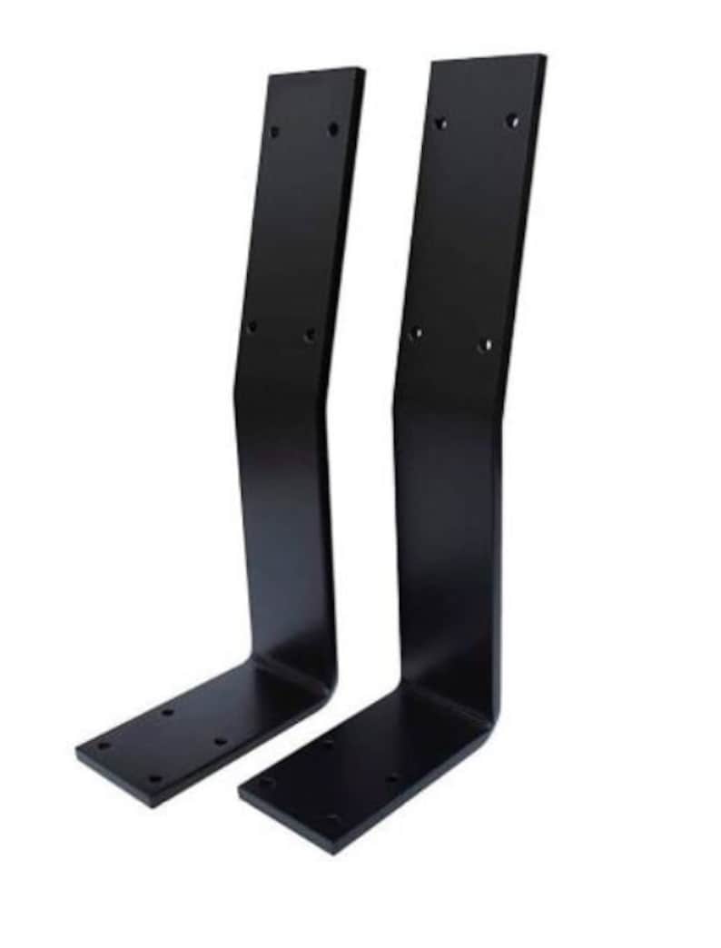 Backrest Backrest holder for seat-bench & beds Bracket for screwing on Steel lacquered Profile 60 x 8 mm Furniture fittings Black
