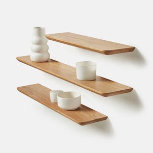 BestLoft Wandregal Holz Regal Wand Regal Küche Regal Holz Wand Regal Regal Badezimmer Schwebendes Regal Wohnzimmer Regal Schweizer Kante