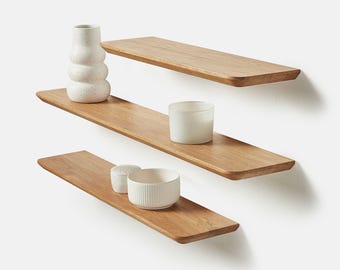 BestLoft Houten Wandplank Wandplank Keukenplank Houten Wandplank Badkamerplank Zwevende Plank Woonkamerplank Zwitserse Rand