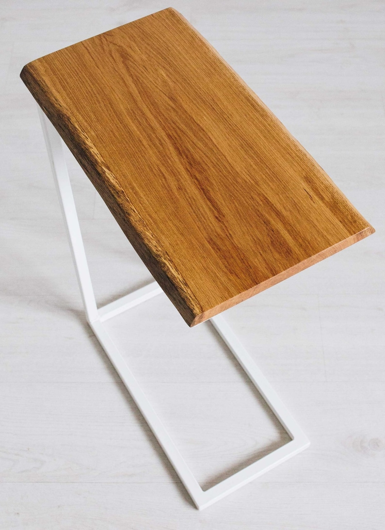 BestLoft® Beistelltisch San Jose Laptoptisch Sofatisch Betttisch Couchtisch Holz mit Baumkante Naturkante Wohnzimmertisch Bild 8