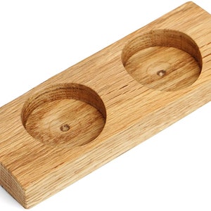 Bestloft tea light holder solid oak candle holder with wavy edge different sizes 2 / 3 / 4 or in a set tea light set tea lights 2er