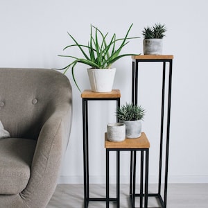 BestLoft Flower Column Dora in a set of 3, optionally with BLACK or WHITE frame. Stand for flowers, speaker stand