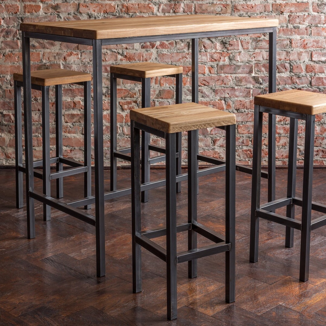 Bestloft® Standing Table Sets With or Without Bar Stools Table Bar