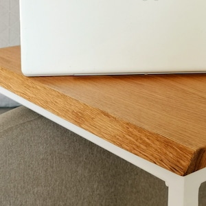 BestLoft® Beistelltisch San Jose Laptoptisch Sofatisch Betttisch Couchtisch Holz mit Baumkante Naturkante Wohnzimmertisch Bild 6