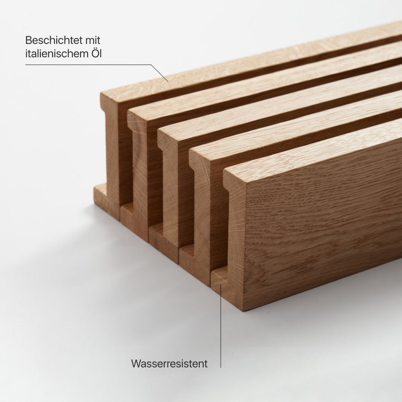 BestLoft cimaise en bois étagère en bois étagère murale cimaise murale en chêne étagère flottante étagère de couloir étagère murale en bois étagère murale en bois de chêne massif image 3