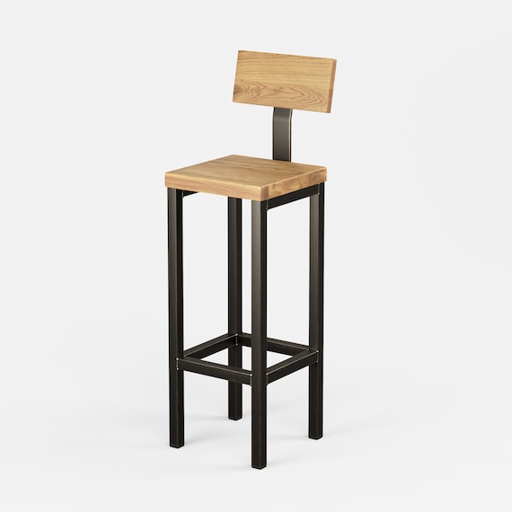 Wood and sale steel bar stools