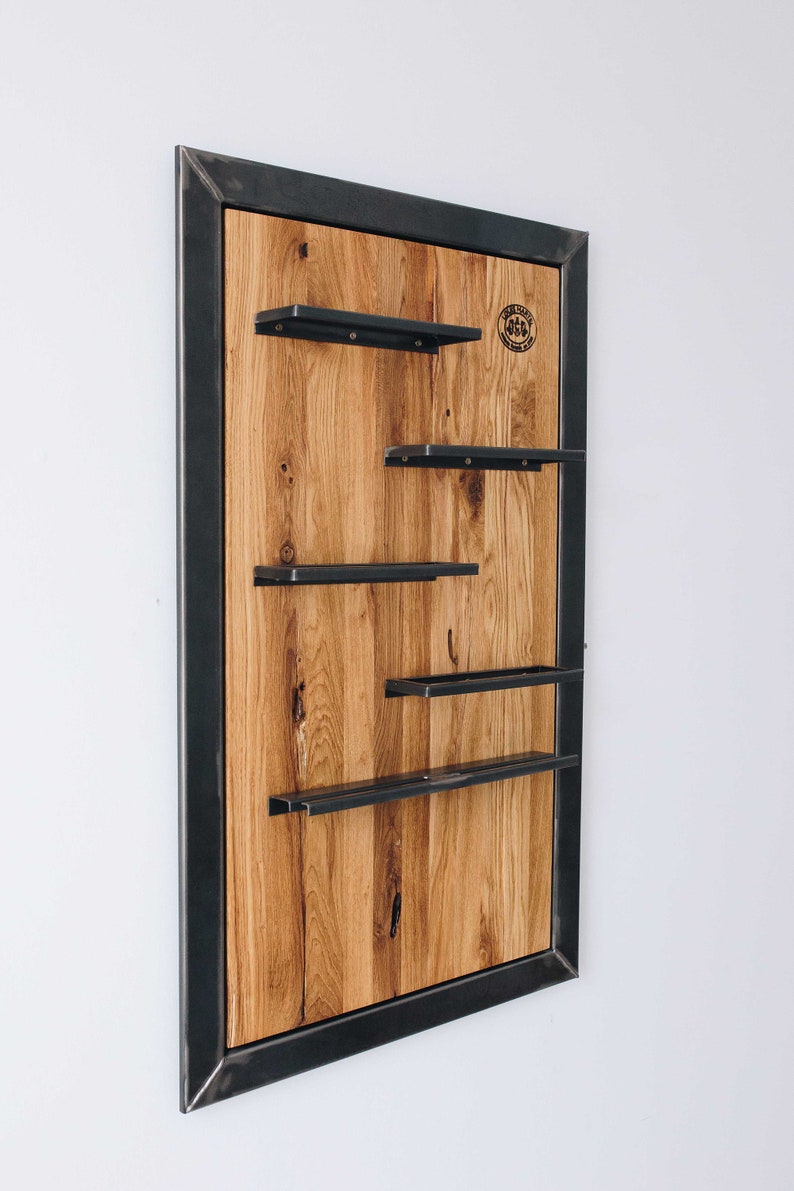 Wine rack wine oak wall shelf Louis Martel bottle rack wine cabinet glass shelf image 3