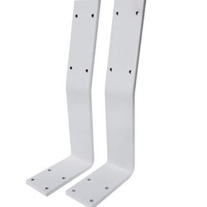 Backrest Backrest holder for seat-bench & beds Bracket for screwing on Steel lacquered Profile 60 x 8 mm Furniture fittings White