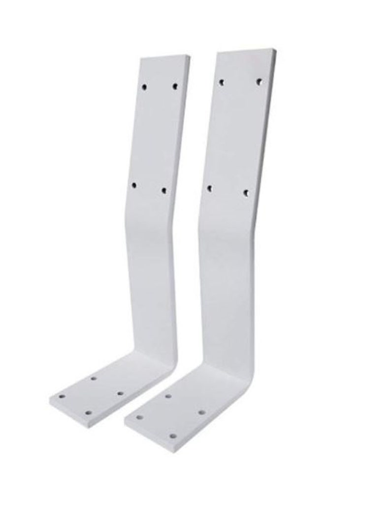 Backrest Backrest holder for seat-bench & beds Bracket for screwing on Steel lacquered Profile 60 x 8 mm Furniture fittings White