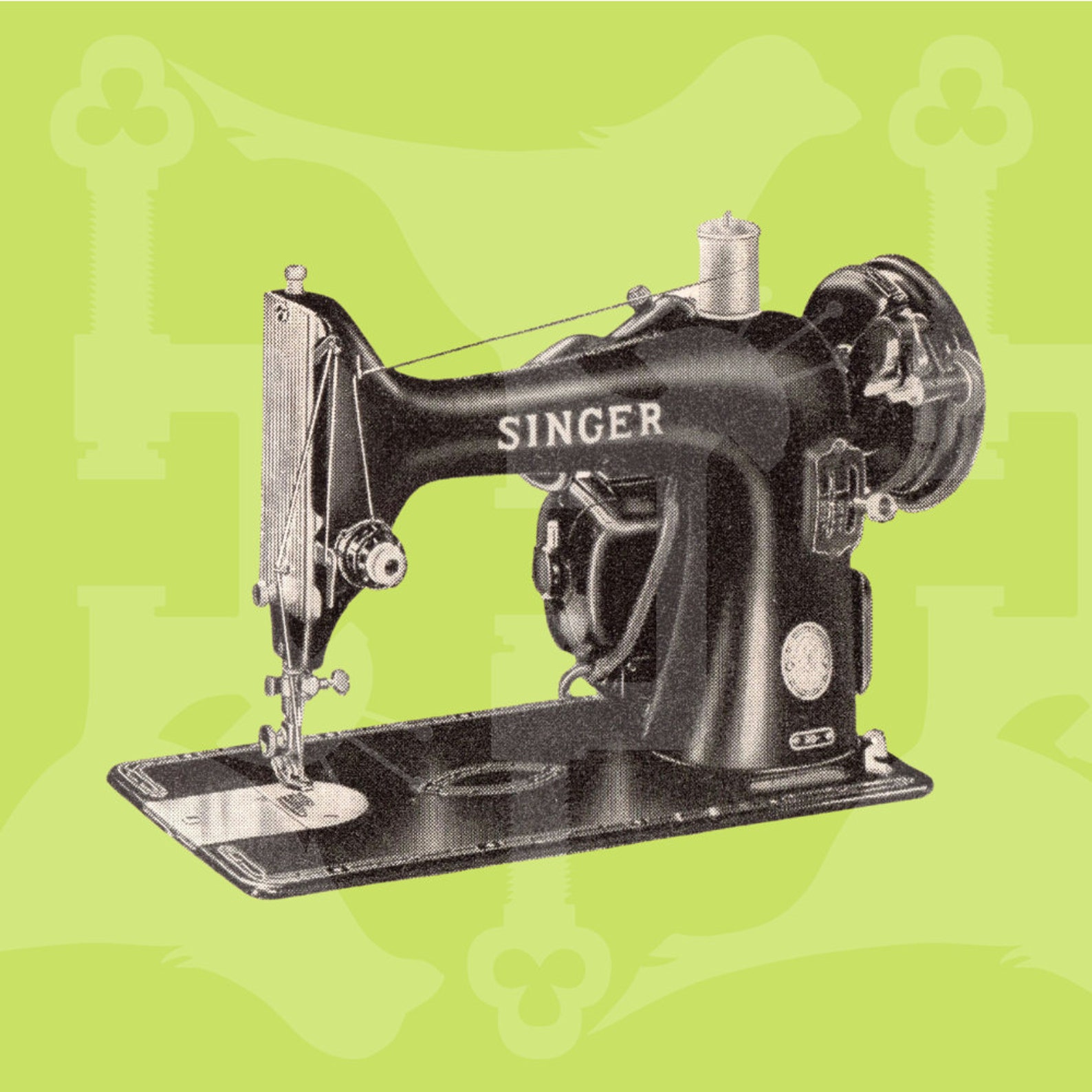 Singer Sewing Machine Image Machine Image Vintage Sewing Etsy