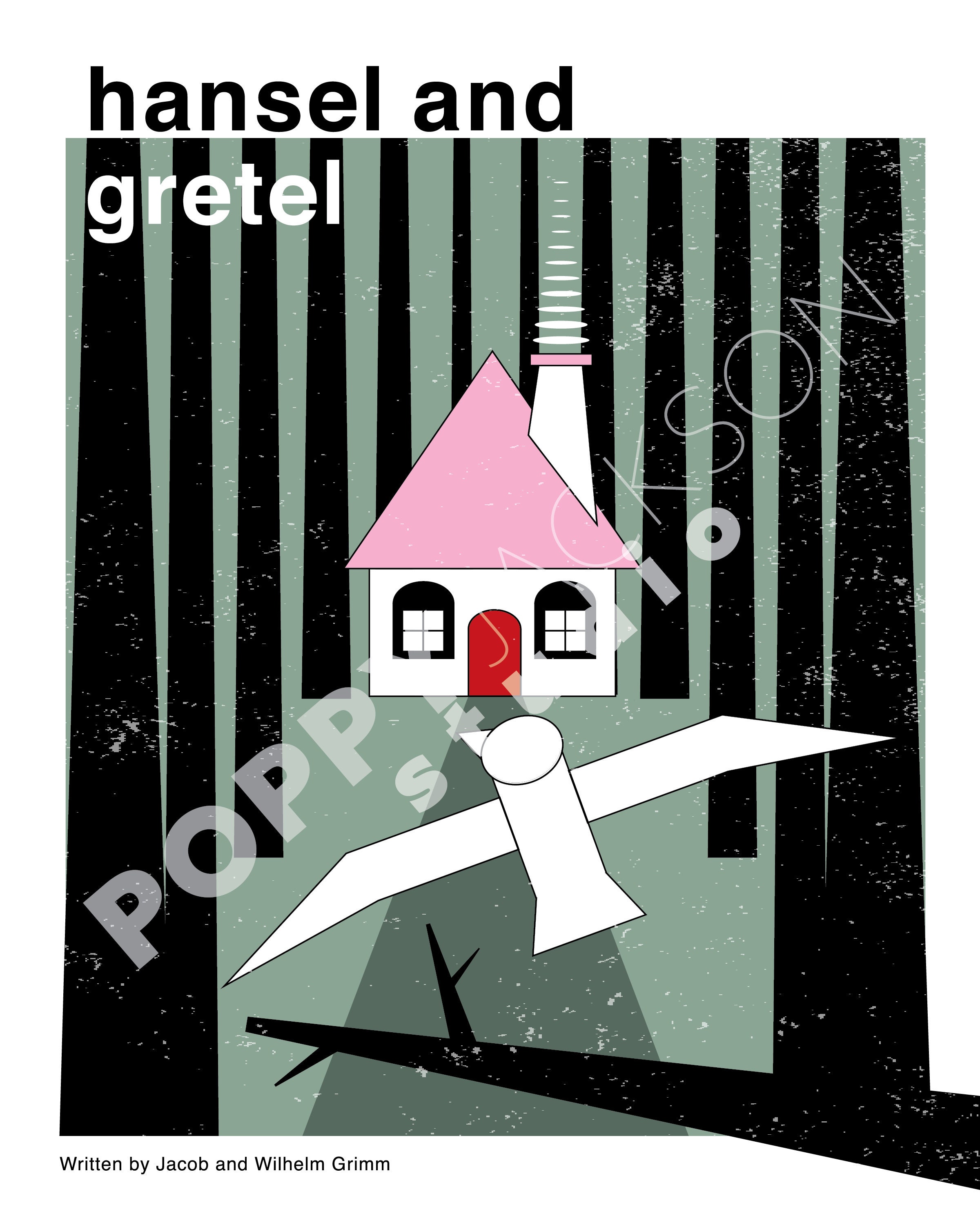 Hansel and Gretel Print, Modern Art Print, Kids Wall Decor, Brothers ...