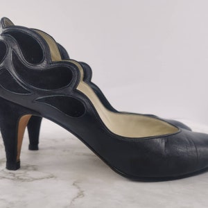 Parisian black sales shoes with heels
