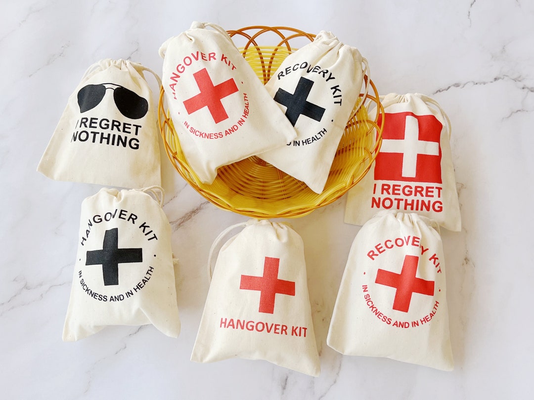Hangover Kit Bags, Survival Kit Bags, Hangover Bags for Wedding