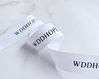 Individuell bedrucktes Baumwollband: Personalisiertes Logoband, 100 Meter