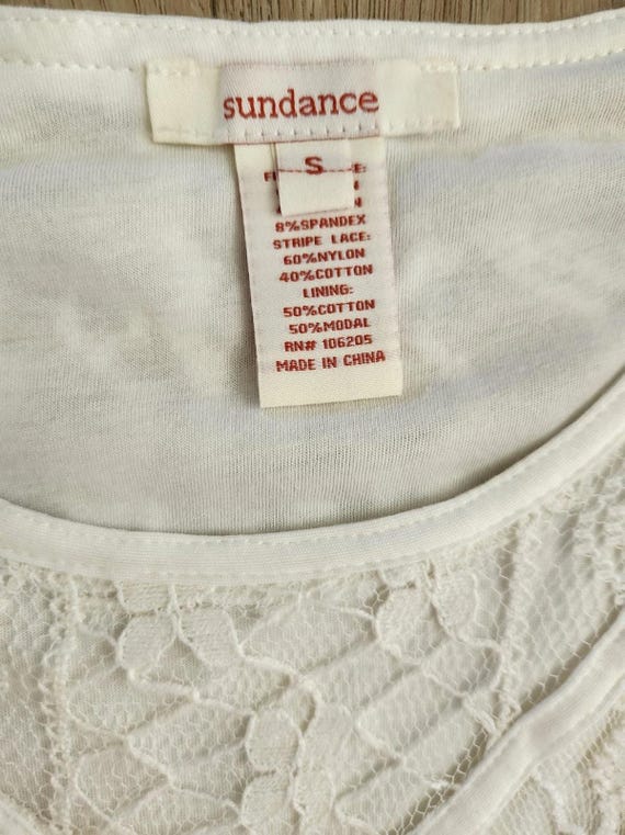 サンダンス ランゲージ オブ ラブ アイボリー パッチワーク レース