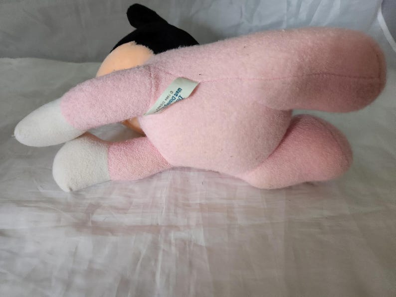VTG Rare Walt Disney Disneyland World Pink Terry Baby Minnie Mouse Plush Lovey image 9