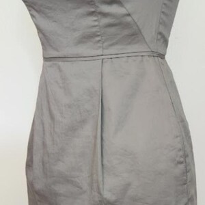 YOANA BARASCHI Anthropologie Coquette In the Wings Gray Floral Neck Y2K Dress 0 image 4