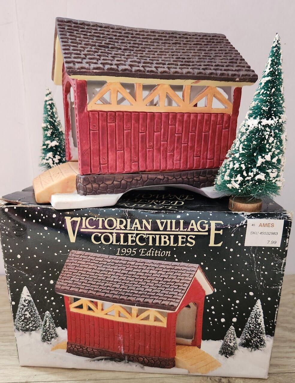 ヴィンテージ セラミック ビクトリアン ビレッジ クリスマス 屋根付き