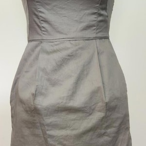 YOANA BARASCHI Anthropologie Coquette In the Wings Gray Floral Neck Y2K Dress 0 image 1