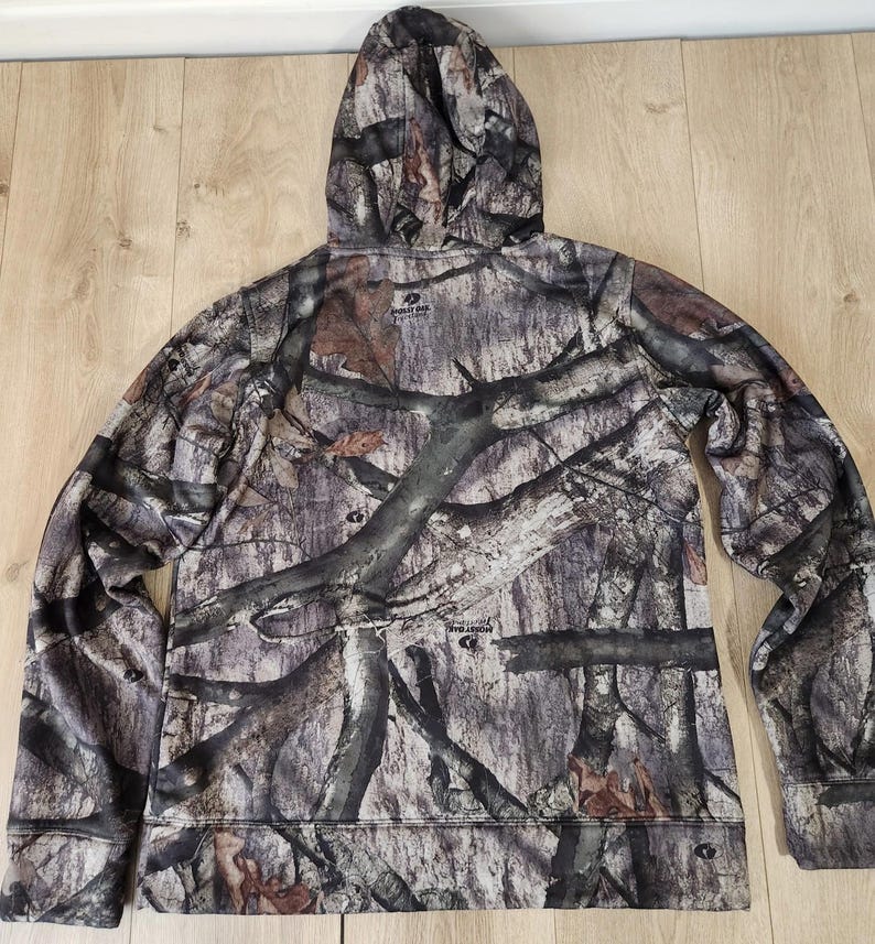 Under Armour Hoodie Womens Brown Pink Mossy Oak Camo Sweatshirt Pullover Large image 4