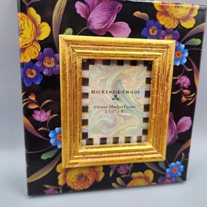 Cadre photo Mackenzie Childs, noir et pourpre, marché aux fleurs, 2,5 x 3 po., cadre 6 x 6 po. image 4