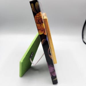 Cadre photo Mackenzie Childs, noir et pourpre, marché aux fleurs, 2,5 x 3 po., cadre 6 x 6 po. image 6