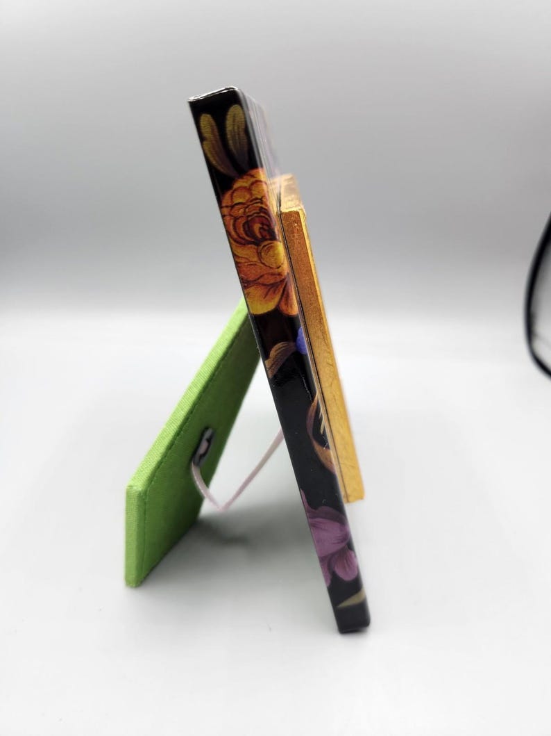 Cadre photo Mackenzie Childs, noir et pourpre, marché aux fleurs, 2,5 x 3 po., cadre 6 x 6 po. image 6