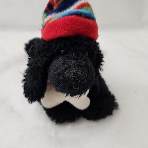 Vintage Gund 2004 Christmas Plush 9&quot; Black Labrador Puppy Dog Maestro 88425 RARE
