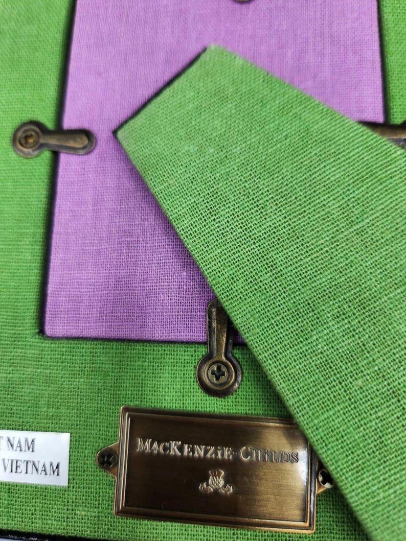 Cadre photo Mackenzie Childs, noir et pourpre, marché aux fleurs, 2,5 x 3 po., cadre 6 x 6 po. image 8