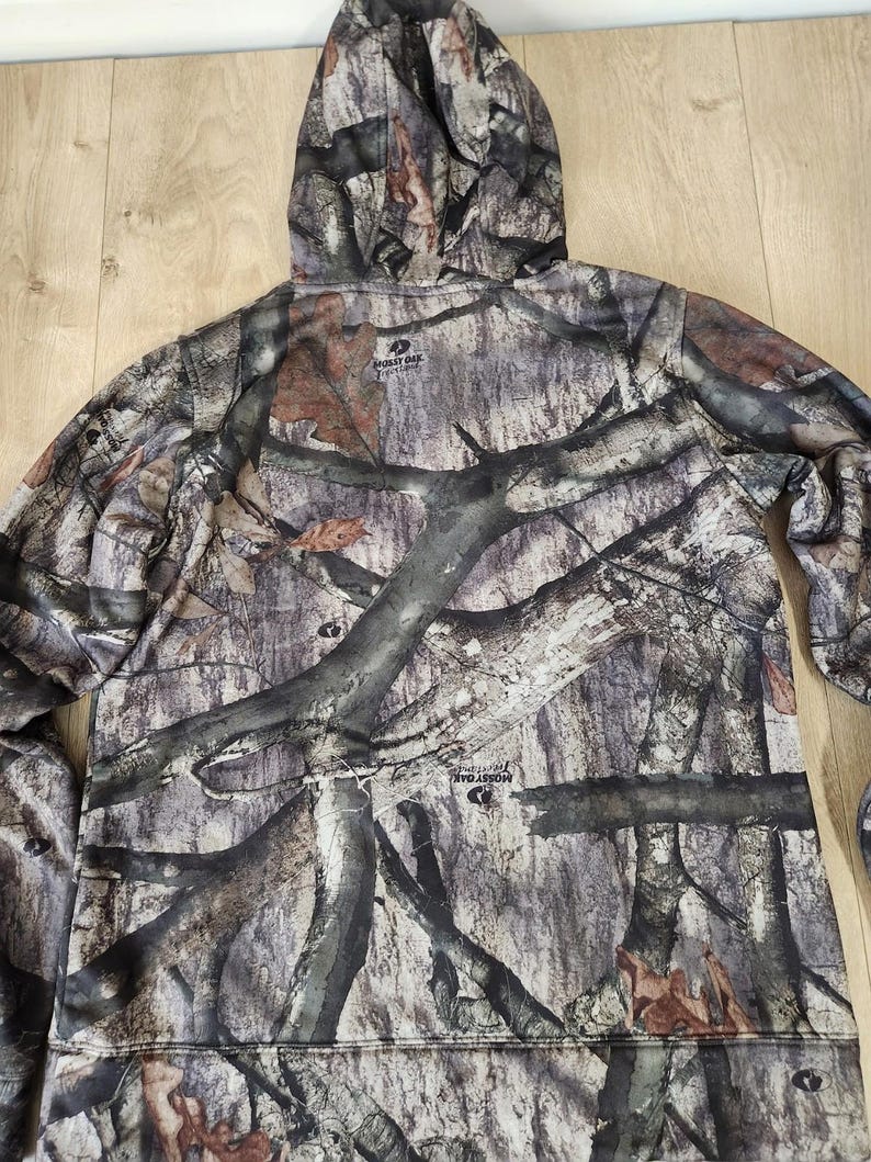 Under Armour Hoodie Womens Brown Pink Mossy Oak Camo Sweatshirt Pullover Large image 13