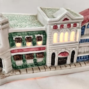1988 Sears Disney Magic Lighted Ceramic Main Street Card Loja de esquina Loja Japão