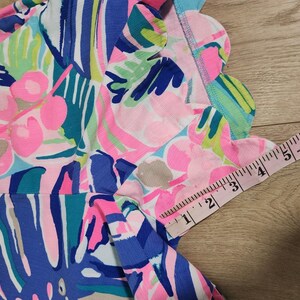 Lilly Pulitzer Buttercup Magnolia Pink Blue Scallop Hem Colorful Shorts Sz 0 image 7