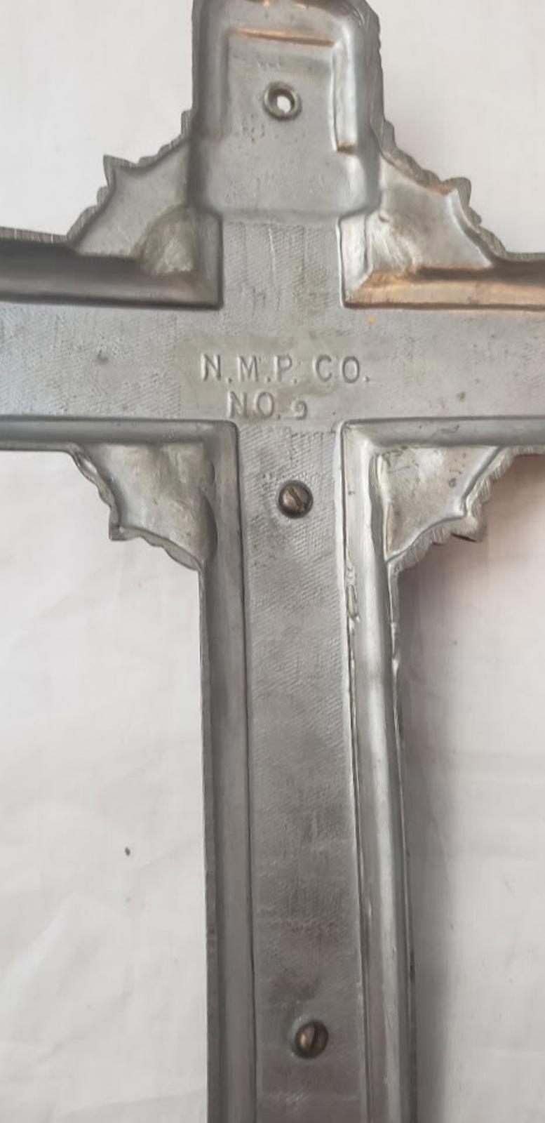 ヴィンテージ NMP Co 十字架 No 9 重厚なアールデコ調壁掛け十字架
