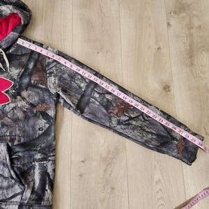 Under Armour Hoodie Womens Brown Pink Mossy Oak Camo Sweatshirt Pullover Large image 11