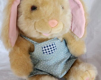 Jcpenney Jumbo 17 Inch Ivory Easter Bunny Rabbit W/ Basket Golden
