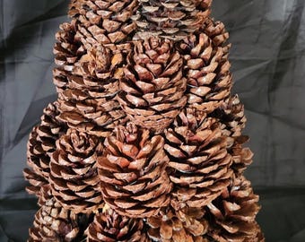 Pine Cone Christmas Tree Table Decor Holiday Decorations Farmhouse Primitive 14&quot;