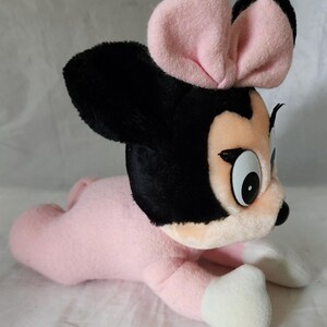 VTG Rare Walt Disney Disneyland World Pink Terry Baby Minnie Mouse Plush Lovey image 4