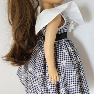 Muñeca GOTZ Puppe Puppenfabrik Alemania, cuerpo de vinilo, 18", cabello castaño y ojos soñolientos, caja imagen 9