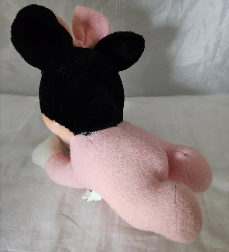 VTG Rare Walt Disney Disneyland World Pink Terry Baby Minnie Mouse Plush Lovey image 7