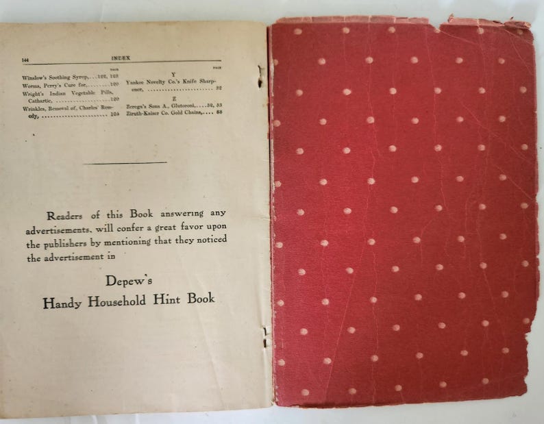 Handy Household Hints Edward Depew Ephemera Advertisements Recipes Homestead image 9