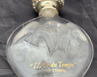 VTG L' Air du Temps Eau de Parfum Nina Ricci Paris French Lalique Perfume Bottle