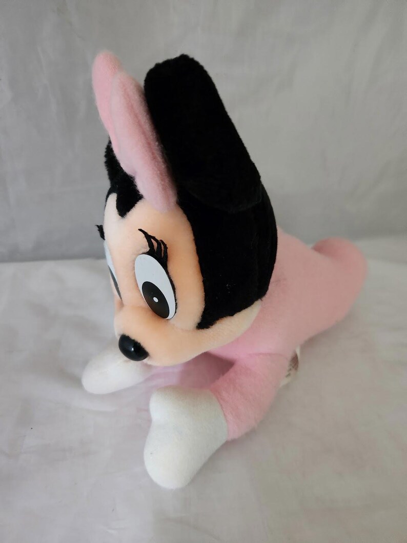 VTG Rare Walt Disney Disneyland World Pink Terry Baby Minnie Mouse Plush Lovey image 6