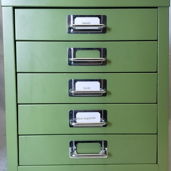 Bisley 5-Drawer Desktop MultiDrawer Steel Cabinet Tool Chest Organizer Green
