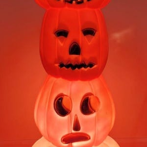 Totem citrouille vintage Don Featherstone, moule soufflé pour Halloween, 86 cm (34 pouces)