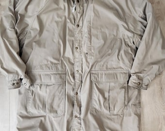 Vintage LL Bean Ullfodrad Chore Barn Coat Herr XL Isolerad Parka Brun Sliten