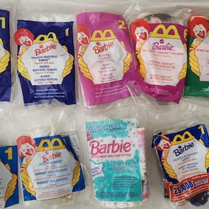 Set 9 Barbie Barbie Kinder Happy Meal Spielzeug Spielpuppen NEU versiegelt 1996-2000