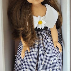 GOTZ Puppe Puppenfabrik Germany Vinyl Body 18” Doll Brown Hair & Sleepy Eyes Box image 1