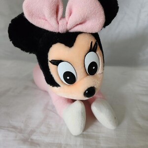 VTG Rare Walt Disney Disneyland World Pink Terry Baby Minnie Mouse Plush Lovey image 2