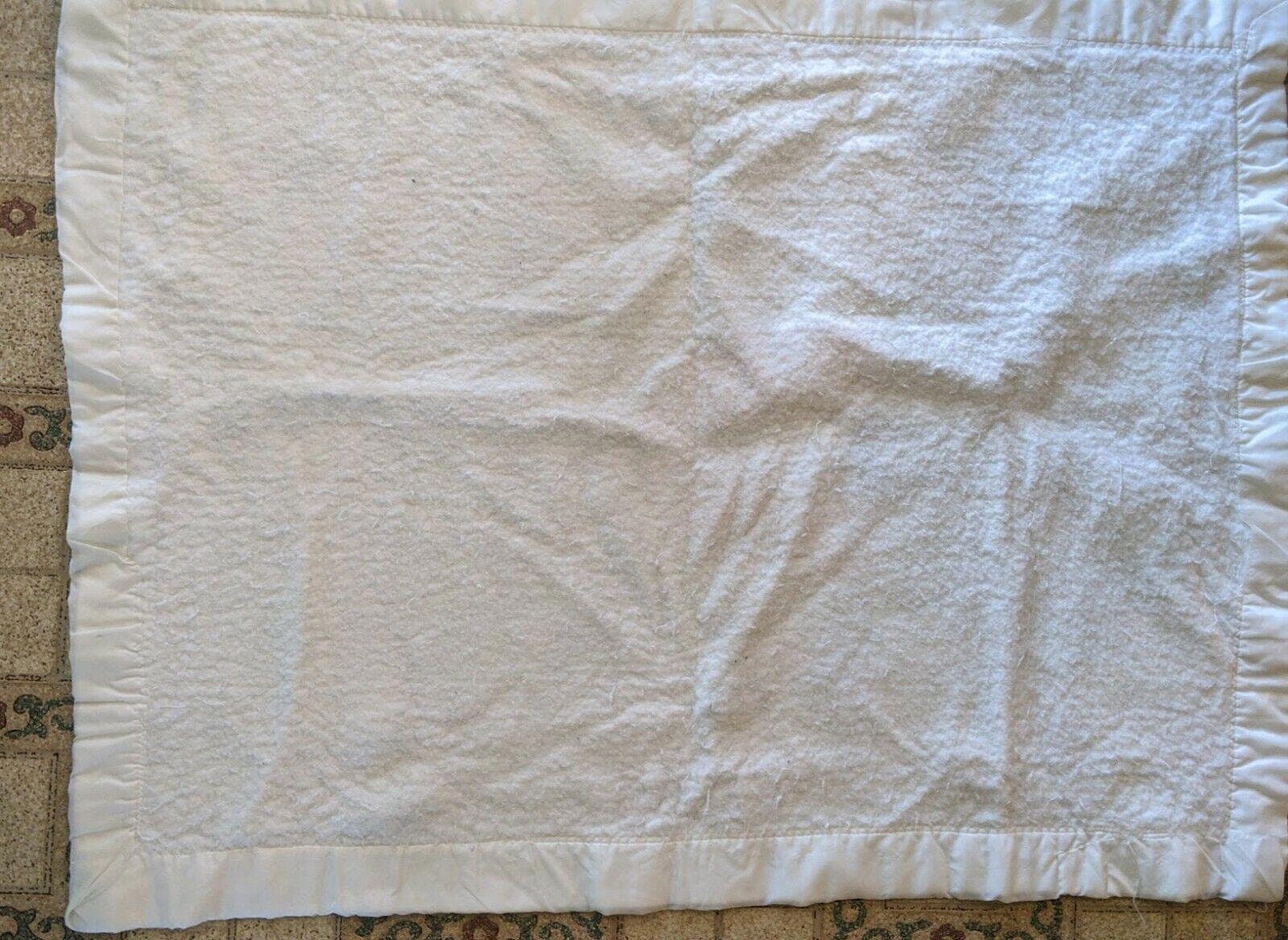 Vintage Green Plaid Bunny Rabbit Security Crib Baby Blanket Nylon Satin ...