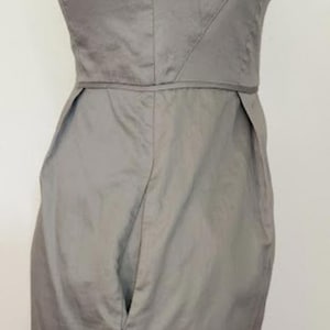 YOANA BARASCHI Anthropologie Coquette In the Wings Gray Floral Neck Y2K Dress 0 image 6